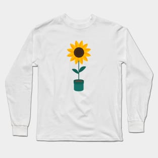 sunflower in a pot Long Sleeve T-Shirt